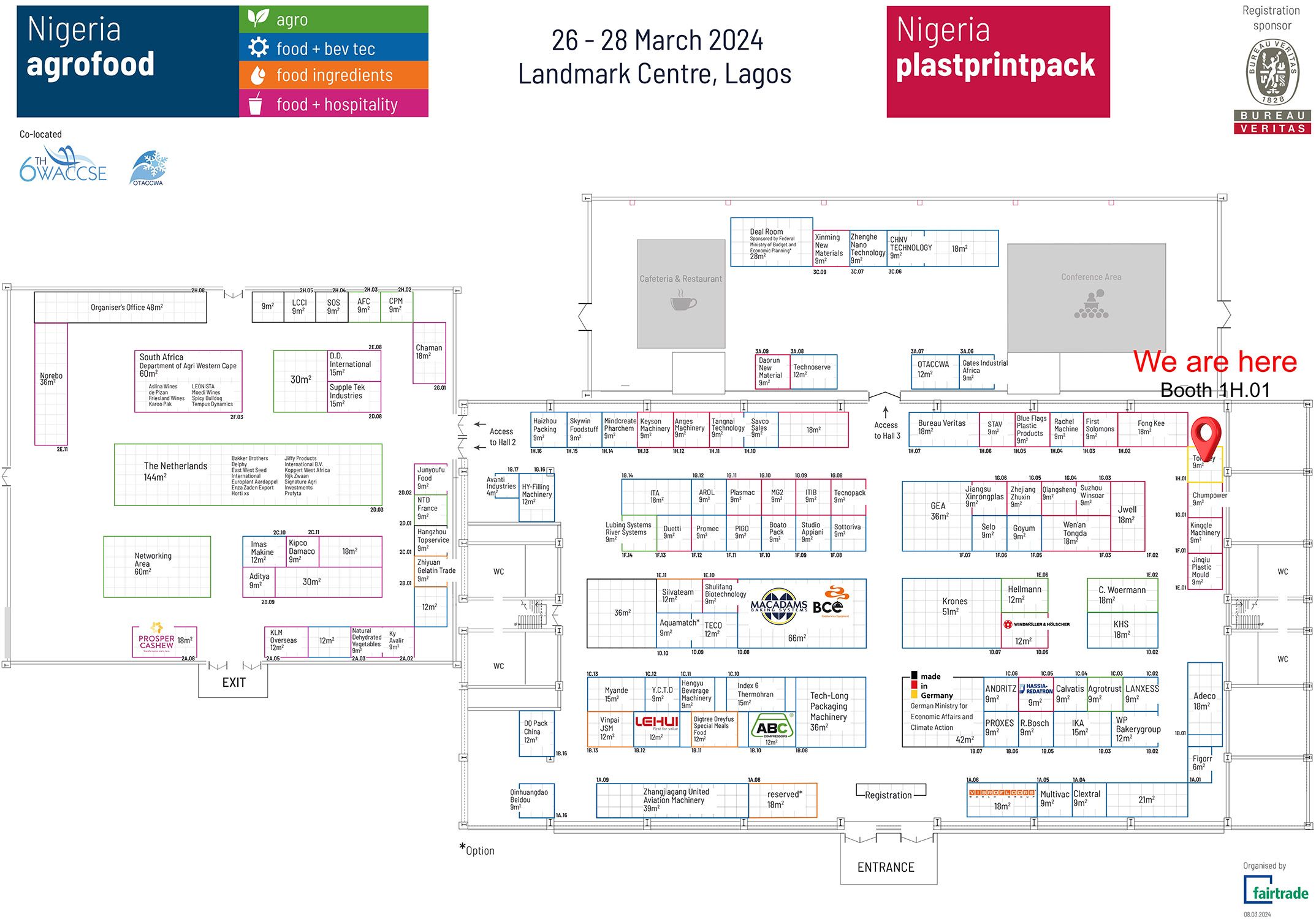 แผนผังห้องแสดงสินค้า Nigeria plastprintpack ปี 2024